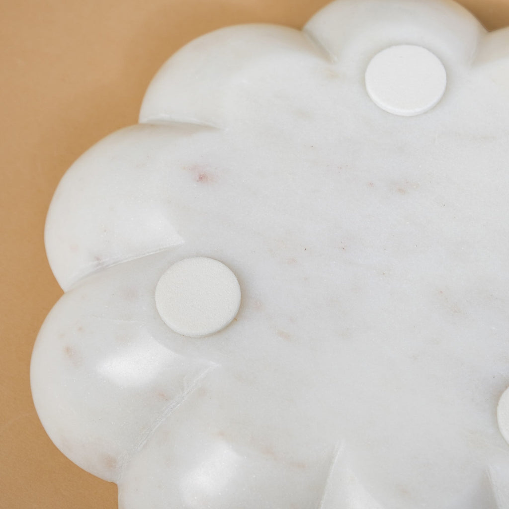 Polished Marble Serving Platter Large 9 Inch Nestasia