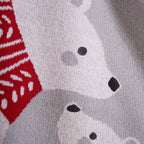 Mumma And Baby Polar Bears Cotton Throw Blanket Nestasia
