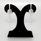 Poppy Blossom Sparkling Silver Danglers Nestasia