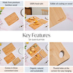 Premium Bamboo Serving Board Set Of 3 Nestasia