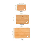 Premium Bamboo Serving Board Set Of 3 Nestasia