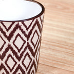 Kaleido Ceramic Tea Cup Set Of 6 Brown 250ml Nestasia
