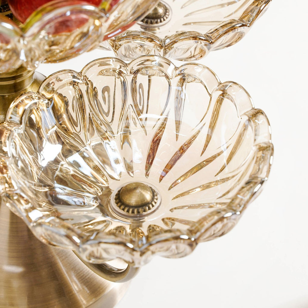 Multilayer Decorative Rotating Glass Bowls Set of 5 With Stand Nestasia