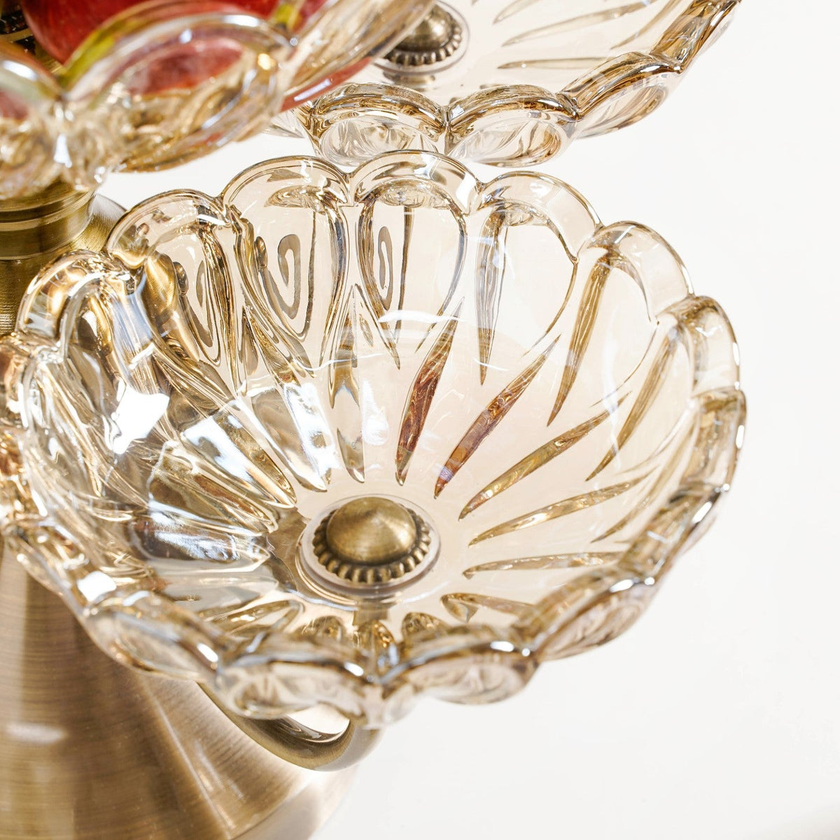 Multilayer Decorative Rotating Glass Bowls Set of 5 With Stand Nestasia