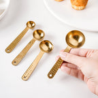 Set Of 4 Gold Measuring Spoons Nestasia