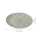 Monvia Geometric Pattern Dinner Plate Set Of 4 Mint 10 Inch Nestasia