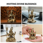Pure Brass Shiv Mahadev Idol With Gift Box 8cm