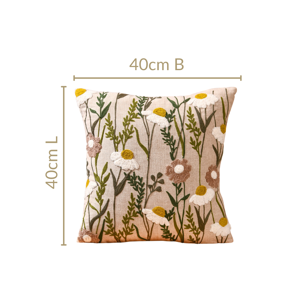Daisy Dreams Cotton Sofa Cushion Cover 40x40cm Nestasia
