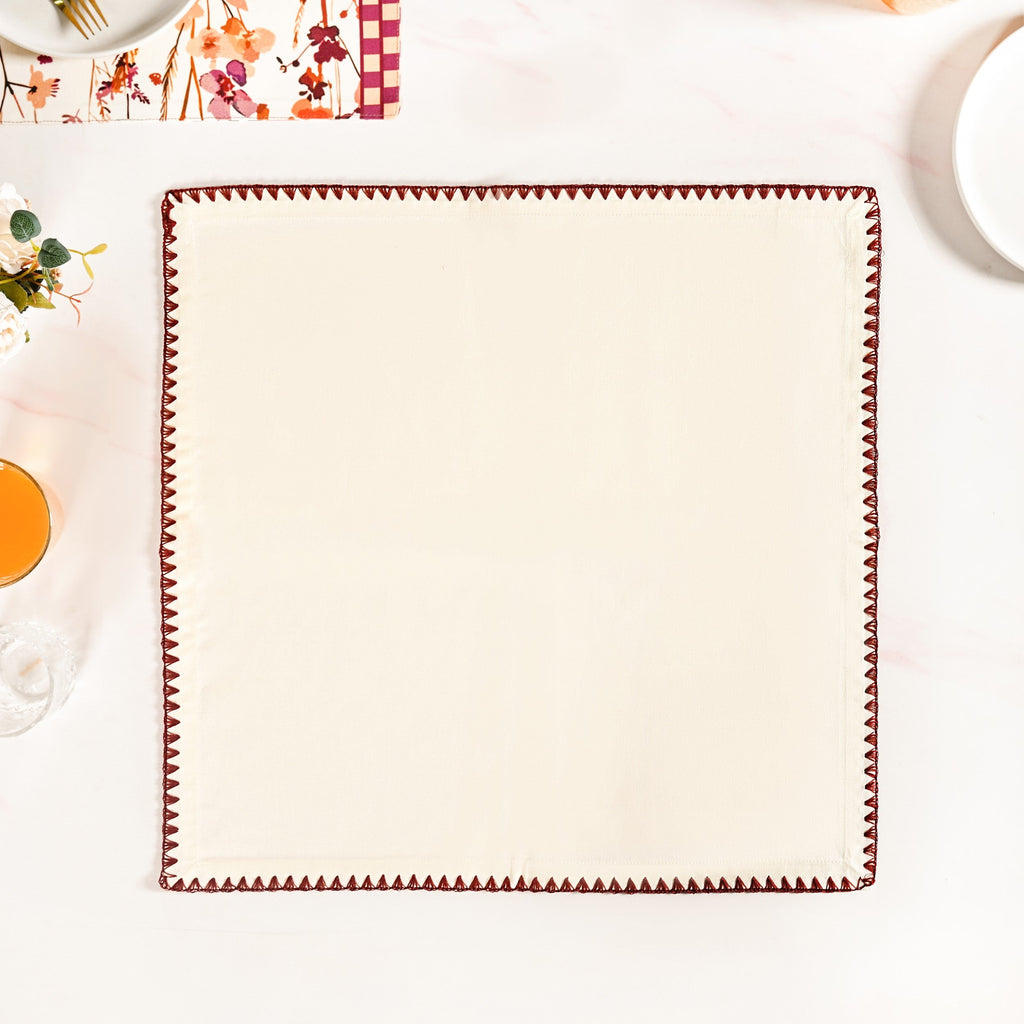 Pure Cotton Napkin Set Of 6 Nestasia