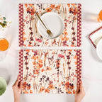 Checkered Border Placemat Set Of 4 Nestasia