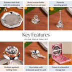 Pushpanjali Offering Pooja Thali Set Of 6 Nestasia