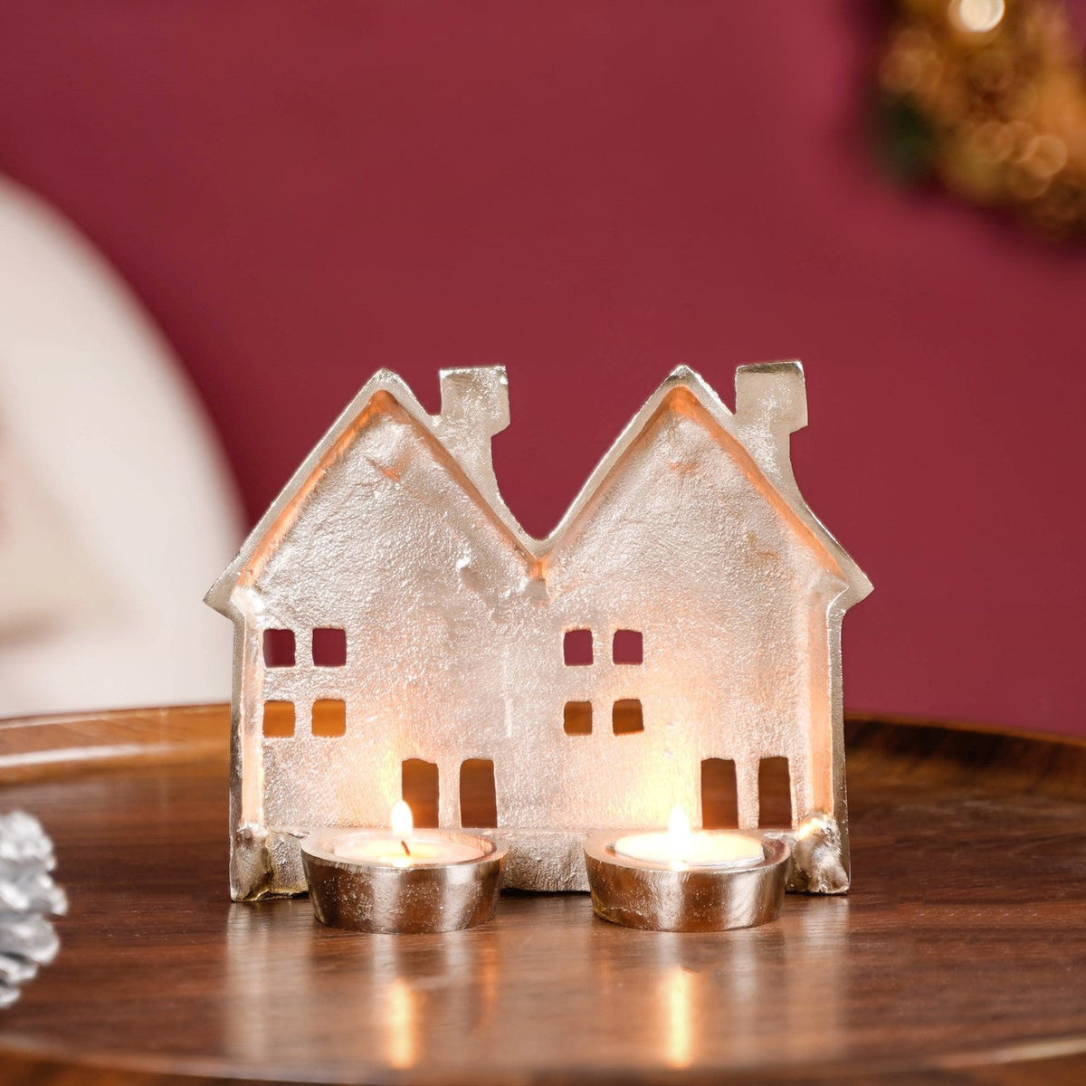 Row Houses Tea Light Candle Holder Nestasia