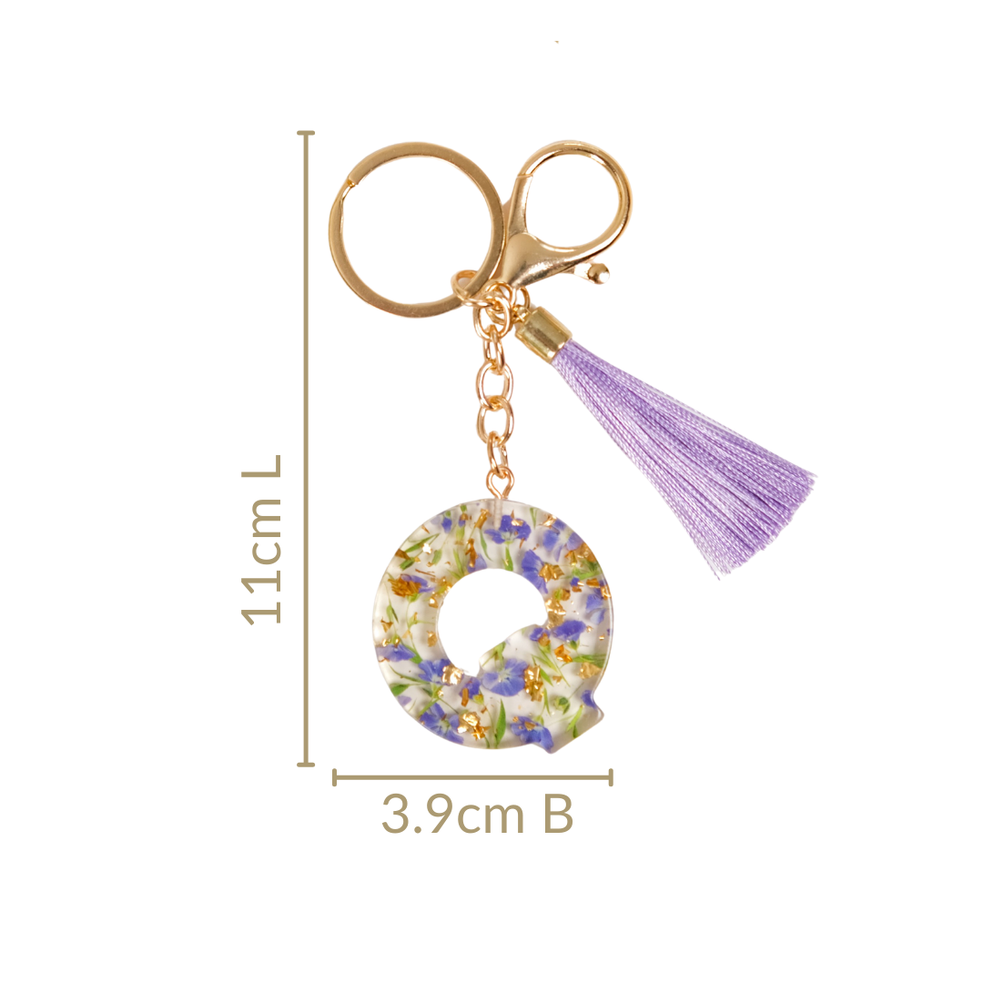 Blossom And Bloom Letter Q Cute Keychain Nestasia