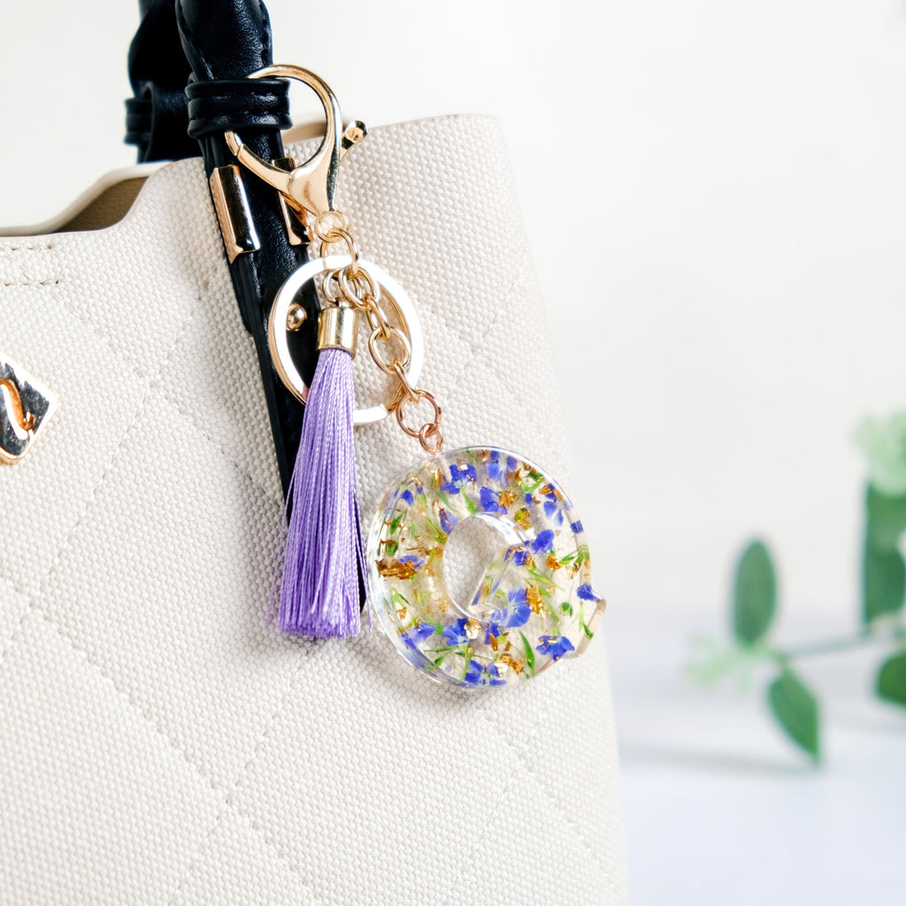 Blossom And Bloom Letter Q Cute Keychain Nestasia