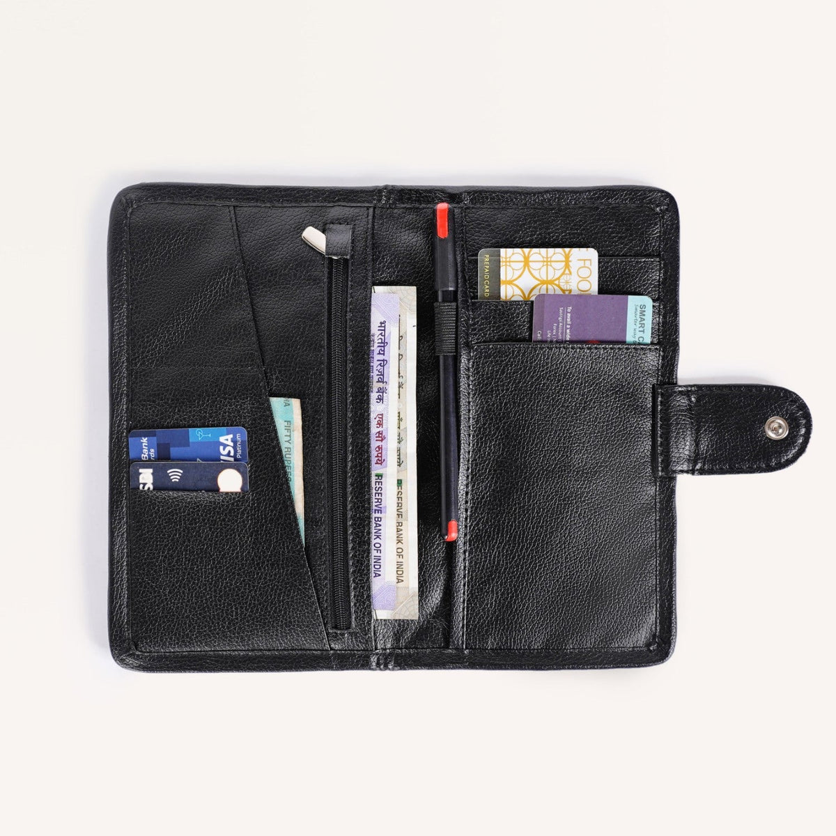 Classic Black Travel Wallet Nestasia