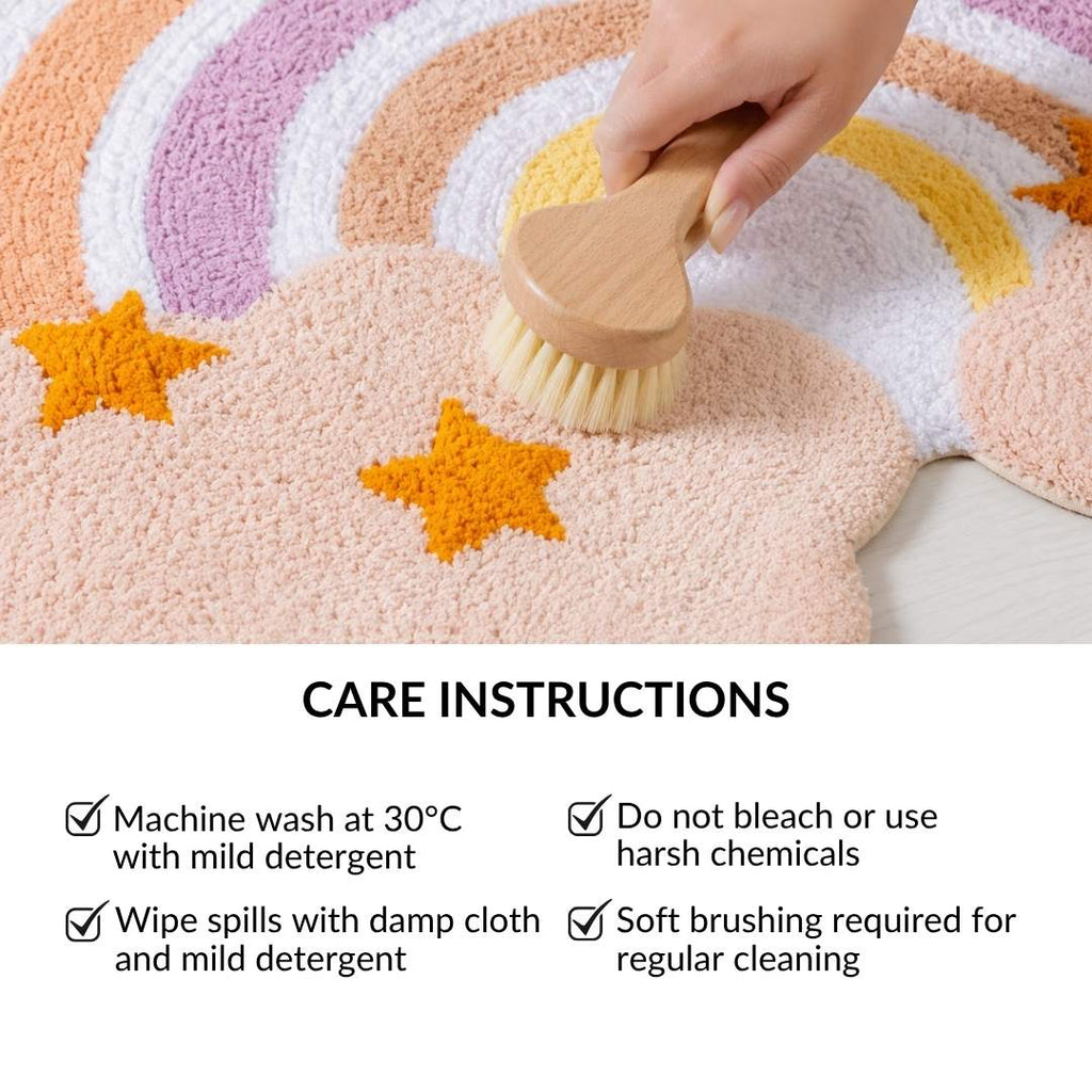 Rainbow Floor Mat For Kids 100x70cm Nestasia