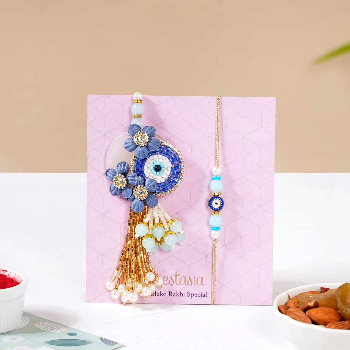Vibrant Mandala Rakhi Hamper For Bhaiya Bhabhi Nestasia