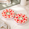 Rangoli Handpainted Wooden Tealight Holder Set Of 2 Nestasia