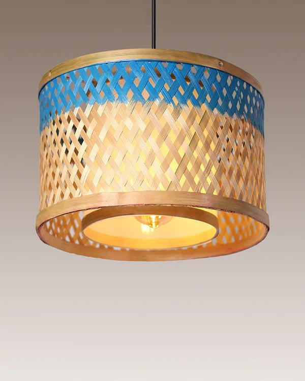 Rustic Bamboo Pendant Light for Bedroom and Living Room