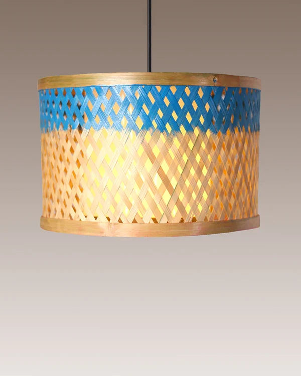 Rustic Bamboo Pendant Light for Bedroom and Living Room