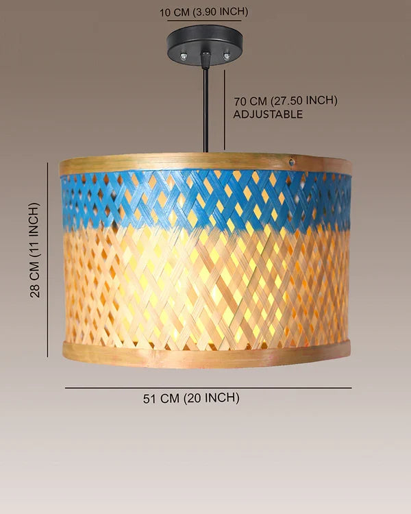 Rustic Bamboo Pendant Light for Bedroom and Living Room