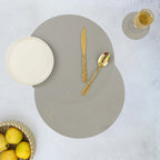 Round Placemat Grey Set of 2 Nestasia