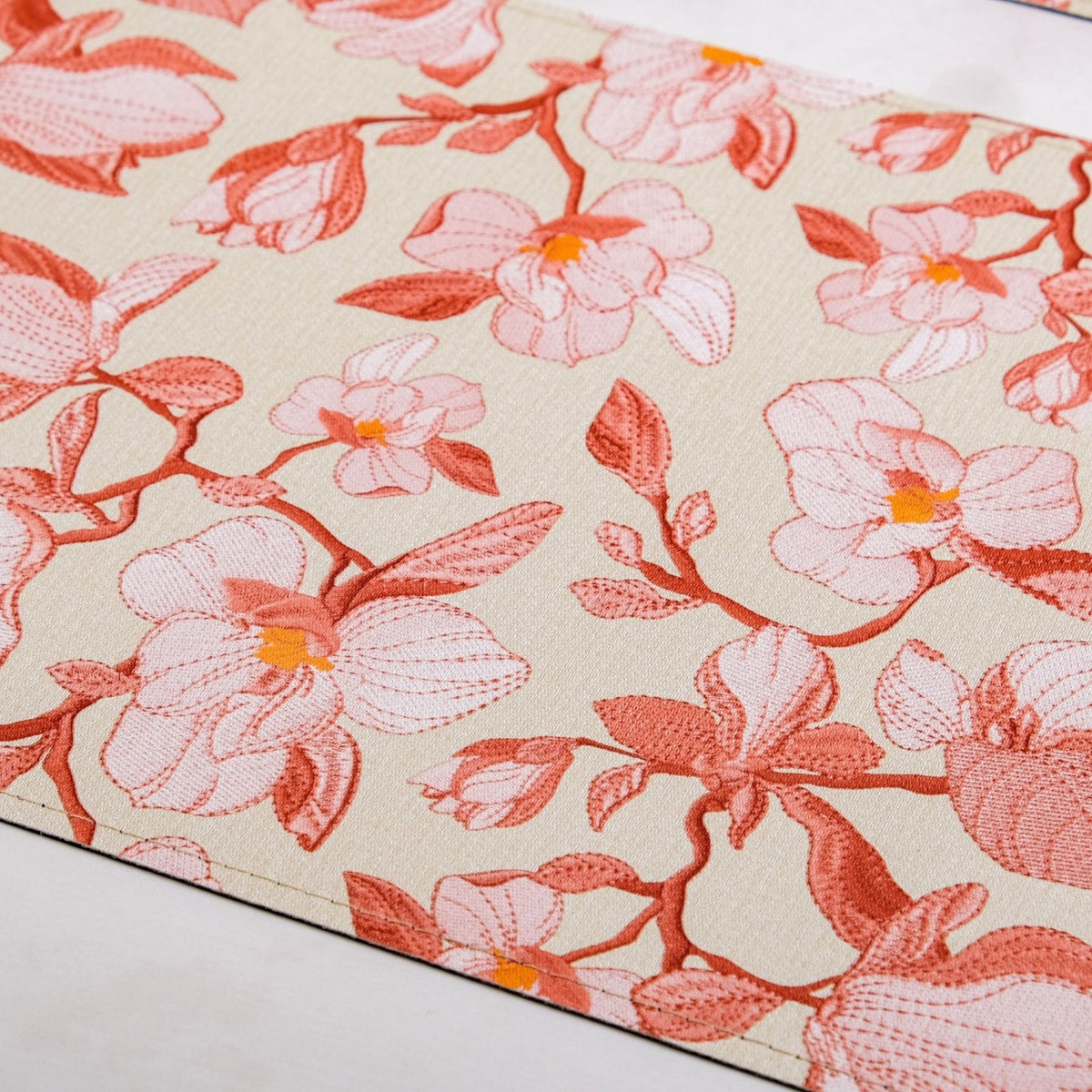 Rectangular Red Poppy Printed Placemats Set Of 6 Nestasia