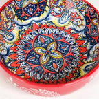 Red Mandala Melange Bowl With Handle 600ml Nestasia