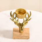 Set Of 2 Gold Stag Tea Light Candle Holder Nestasia