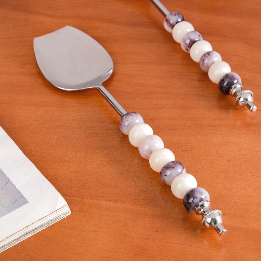 Luxury Accent Serving Spoon Set Of 2 Nestasia