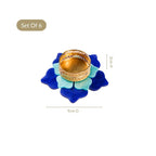 Florelle Tealight Holder Blue Set Of 6 Nestasia