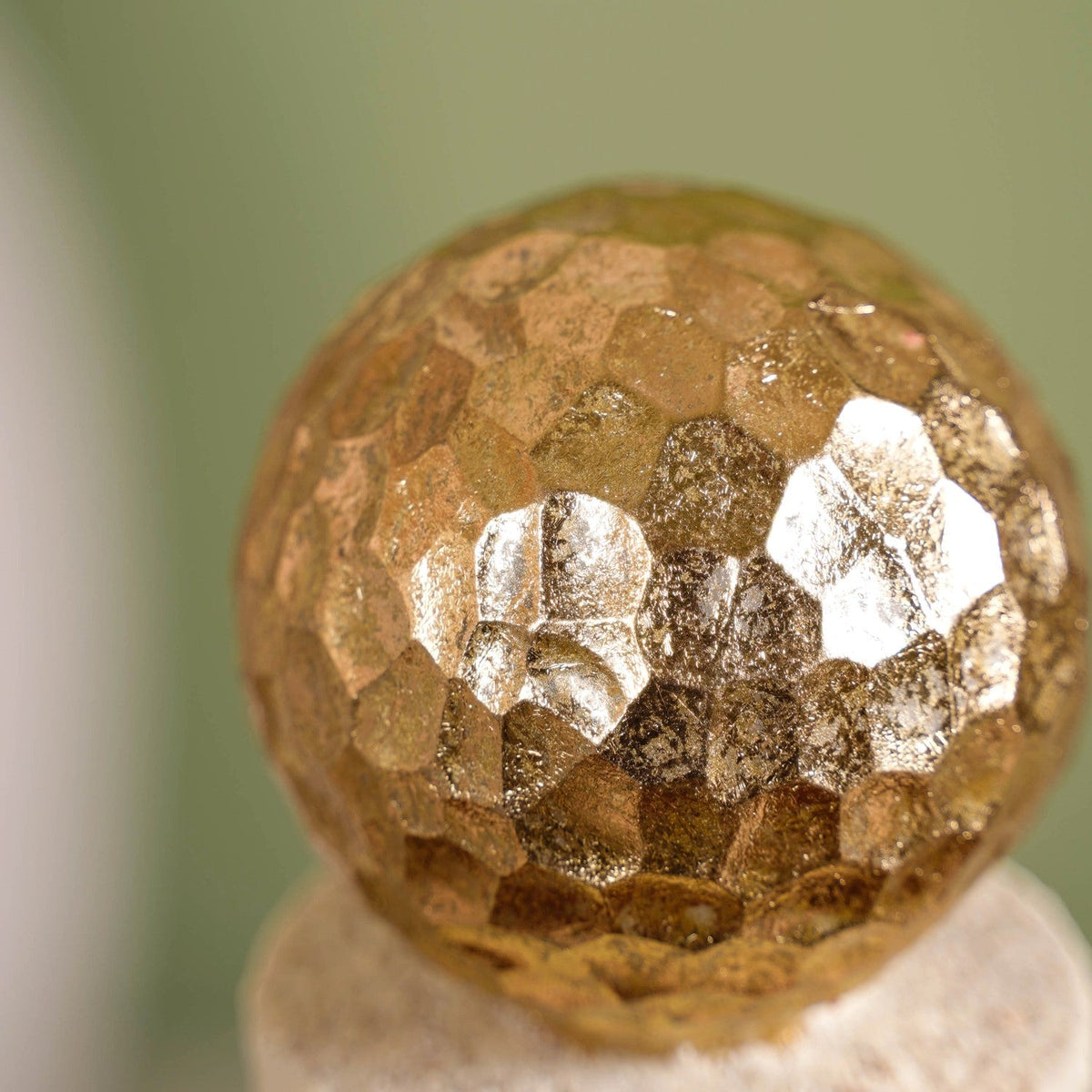 Golden Ball Textured Sculpture