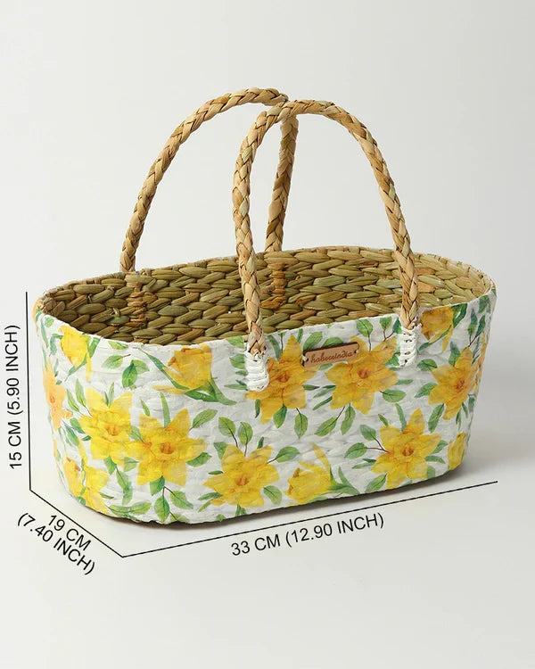 Rustic Handmade Seagrass Basket for Gifting, Clutter-Free Storage, and Home Styling