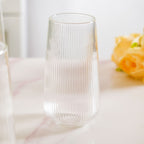 Ribbed Tall Glass Set Of 4 500ml Nestasia