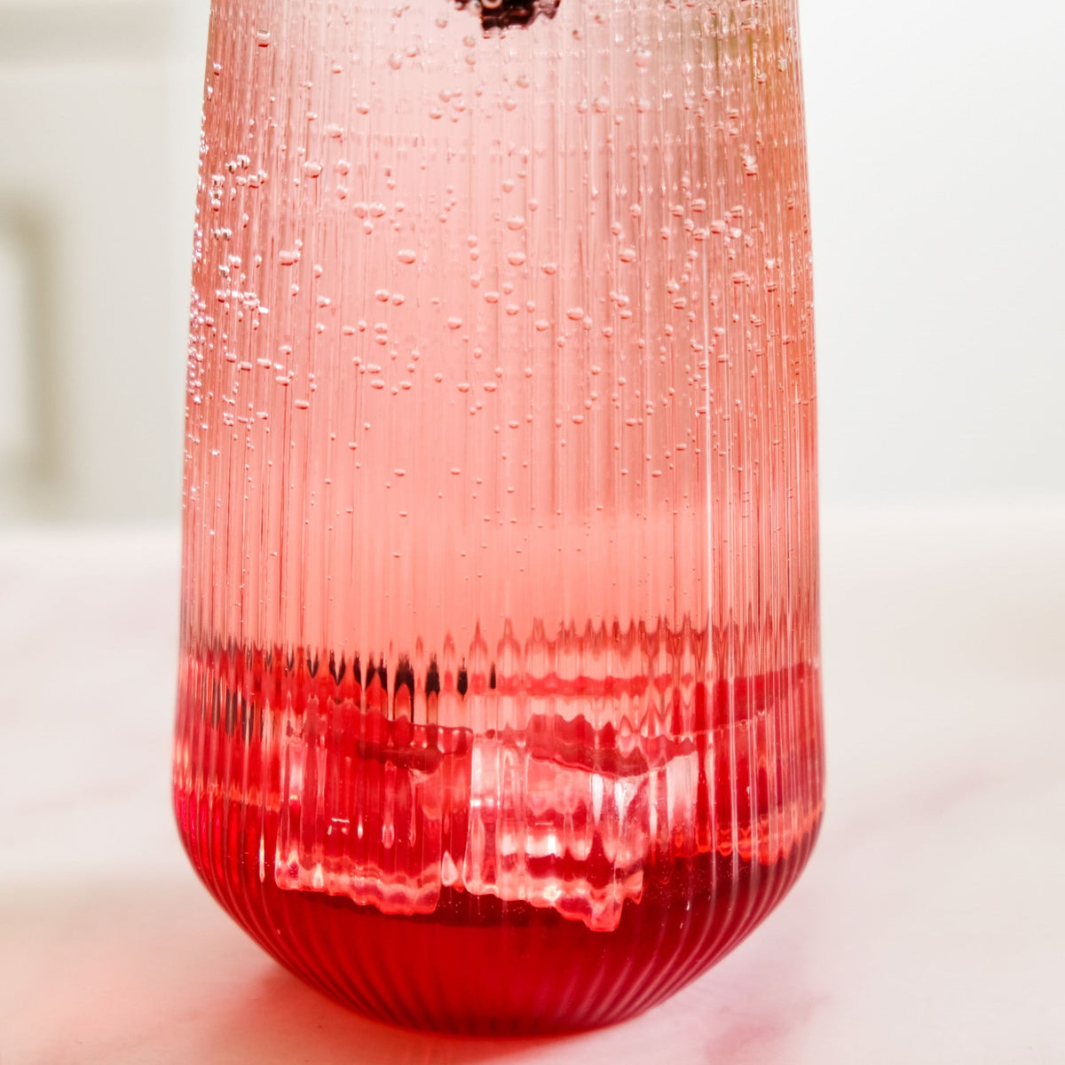 Ribbed Tall Glass Set Of 4 500ml Nestasia