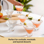 Ridged Cocktail Glass Set Of 6 180ml Nestasia