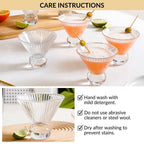 Ridged Cocktail Glass Set Of 6 180ml Nestasia
