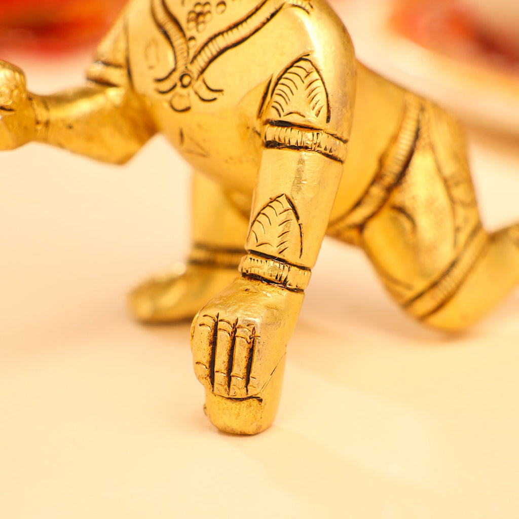 Brass Laddu Gopal Idol (3 Inch) Vedansh Craft