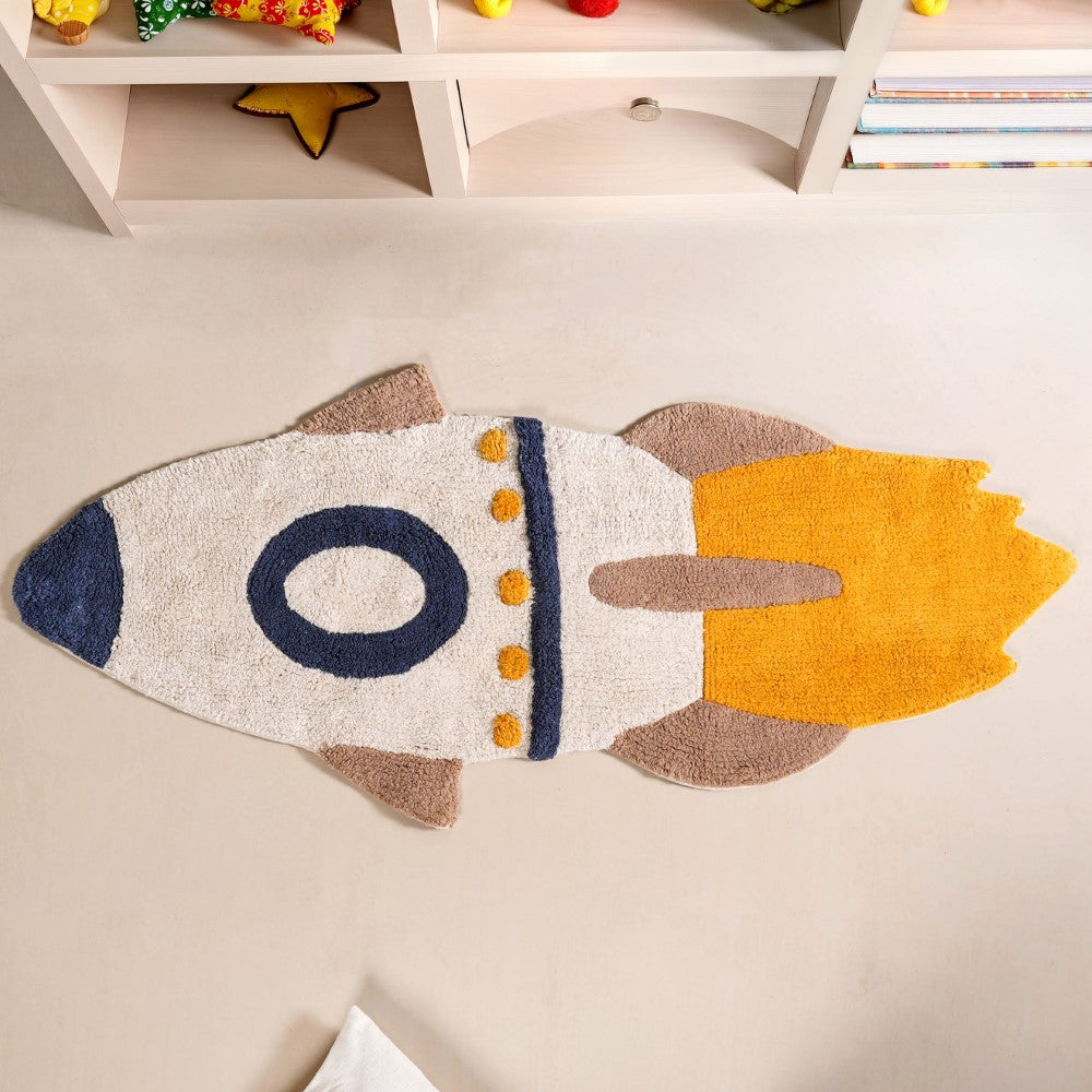 Rocket Tufted Kids Rug 110x45cm Nestasia