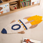 Rocket Tufted Kids Rug 110x45cm Nestasia