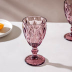 Rose Crystal Red Wine Glass Mauve Set Of 6 300 ml Nestasia