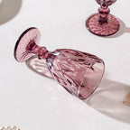 Rose Crystal Red Wine Glass Mauve Set Of 6 300 ml Nestasia