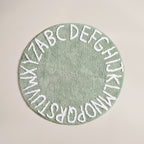 Alphabets Round Cotton Anti Slip Kids Floor Mat 74x72cm Nestasia