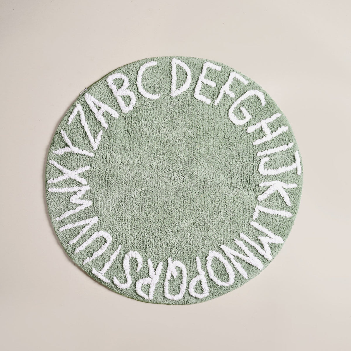 Alphabets Round Cotton Anti Slip Kids Floor Mat 74x72cm Nestasia