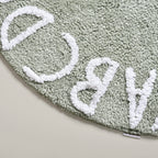 Alphabets Round Cotton Anti Slip Kids Floor Mat 74x72cm Nestasia