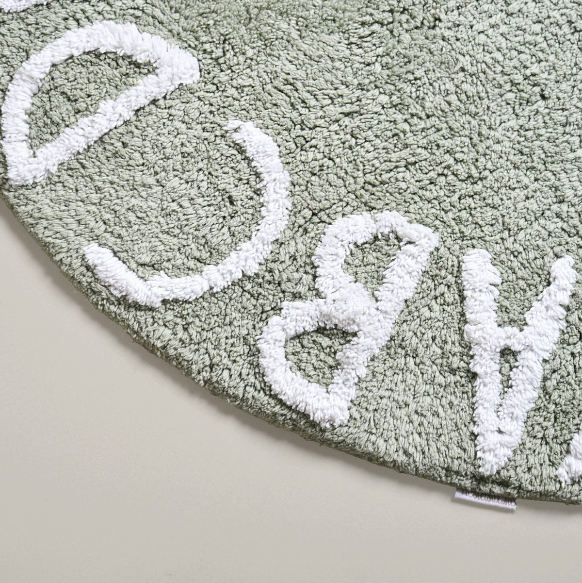 Alphabets Round Cotton Anti Slip Kids Floor Mat 74x72cm Nestasia