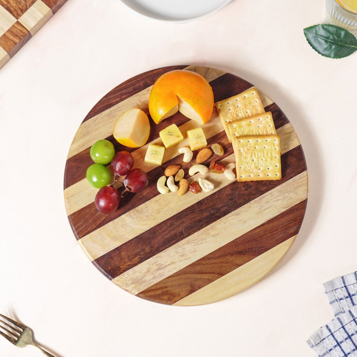 Atelier Serve And Slice Wooden Cheese Platter 30cm Nestasia