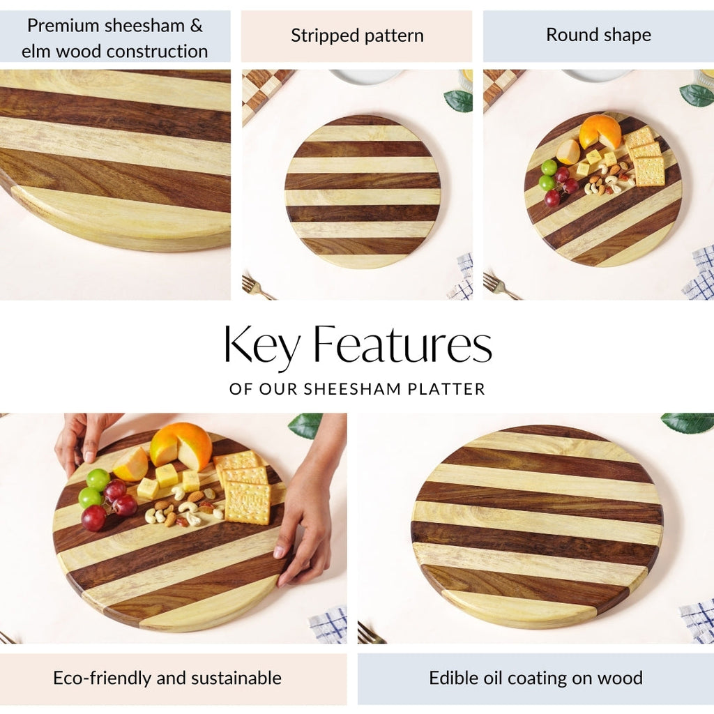 Atelier Serve And Slice Wooden Cheese Platter 30cm Nestasia