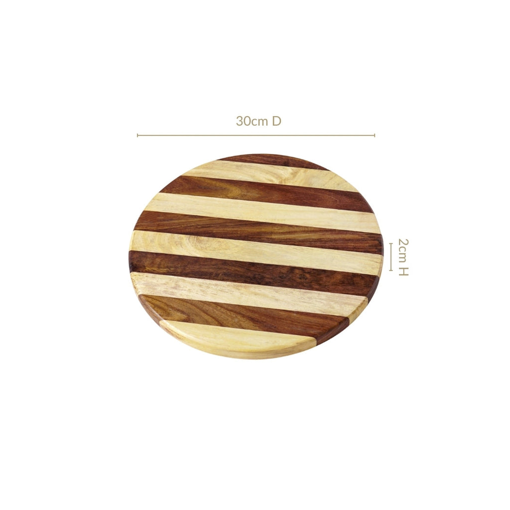 Atelier Serve And Slice Wooden Cheese Platter 30cm Nestasia