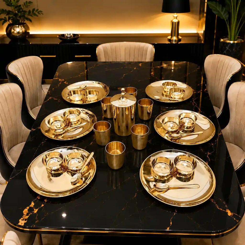 Kansa Luxury Dinner Serving Set Vedansh Craft